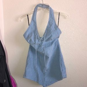 Baby blue romper